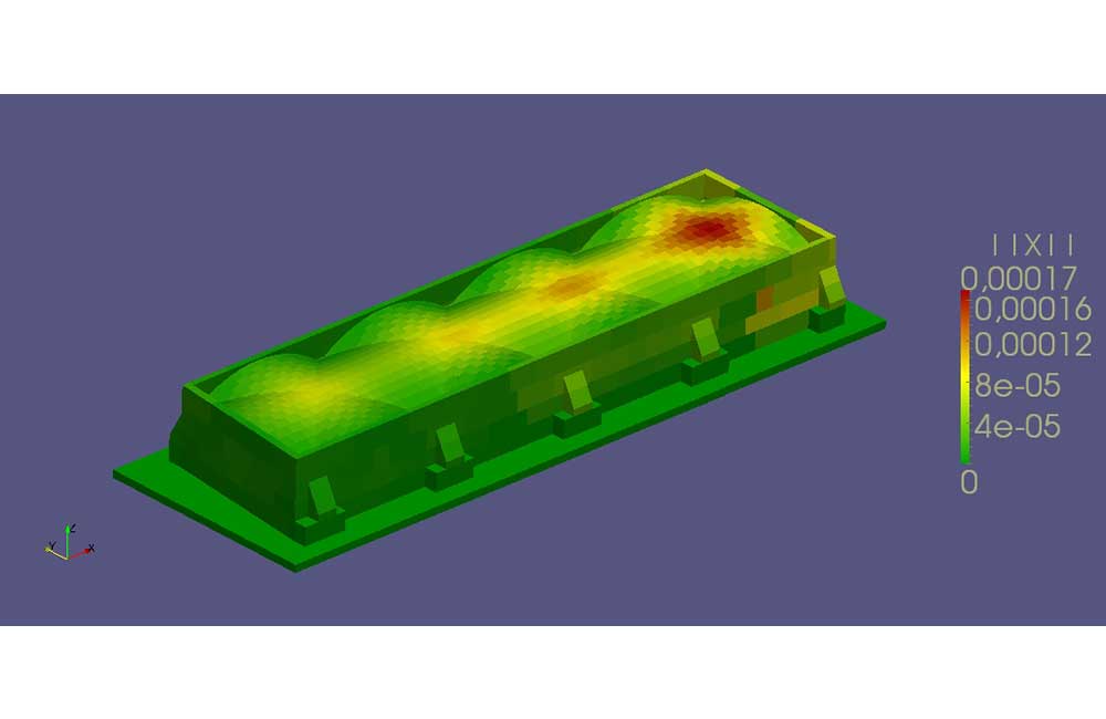 Calcul avec le logiciel LMGC90 pour connaître la stabilité de l’ouvrage selon le modèle 3D fournis par nos soins.